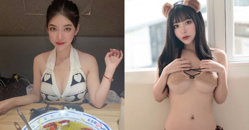 巨乳吃貨正妹「子筠Nina」用餐飄奶香，私下拍照尺度也好辣！